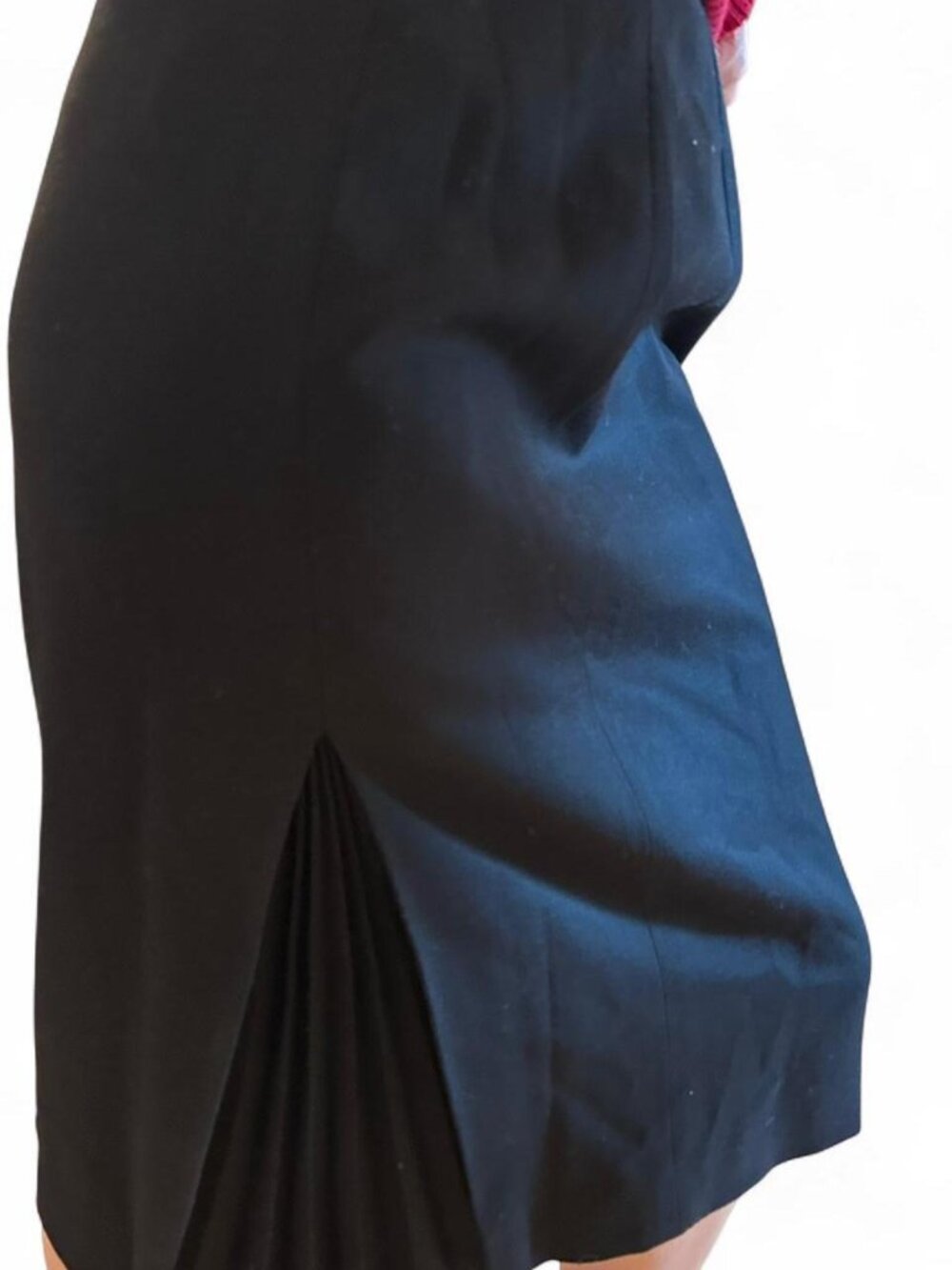 talbots size 4 black pleated midi skirt